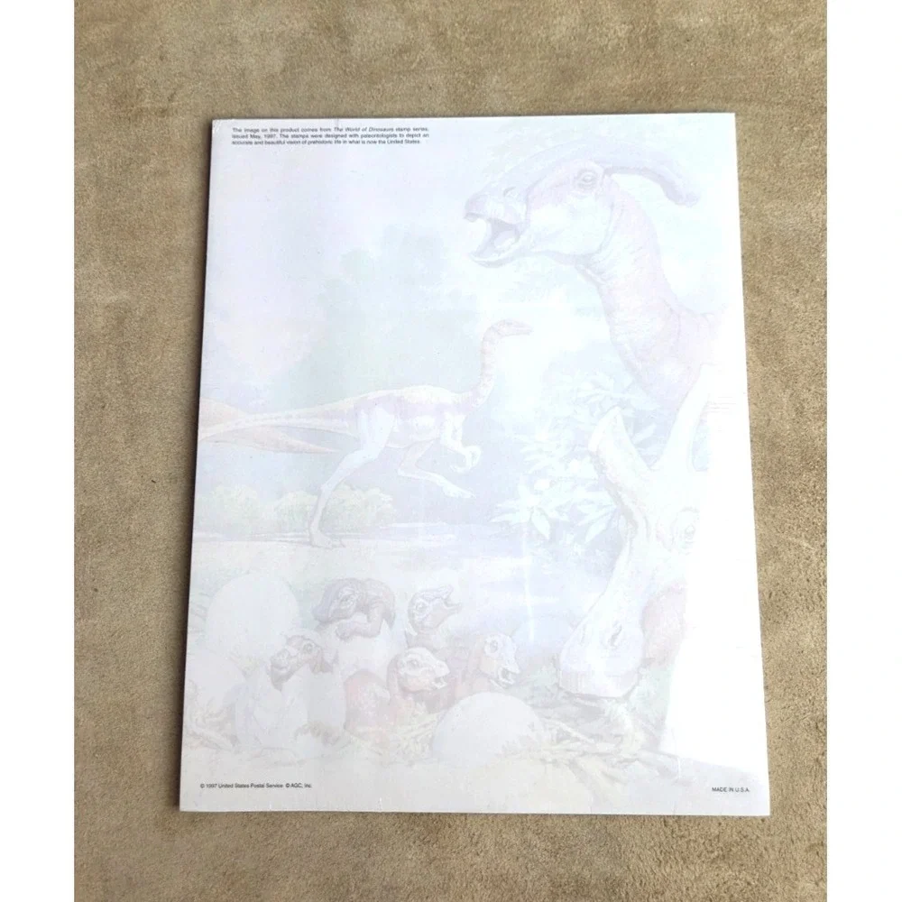 Dinosaur Printer Paper & Stationary, T-Rex, Stegosaurus, Etc., Factory Sealed